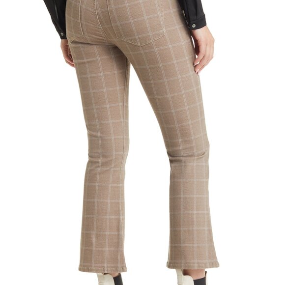 FRAME denim Le Crop High Waist Mini Bootcut Jeans NWT beige check $248 30 - Picture 5 of 6